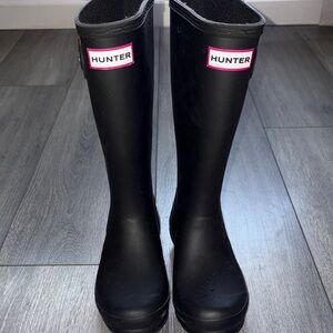 Hunter Classic Black Waterproof Boots Kids
